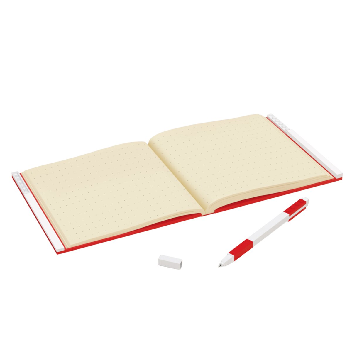 Lego Locking Notebook With Gel Pen - Red
